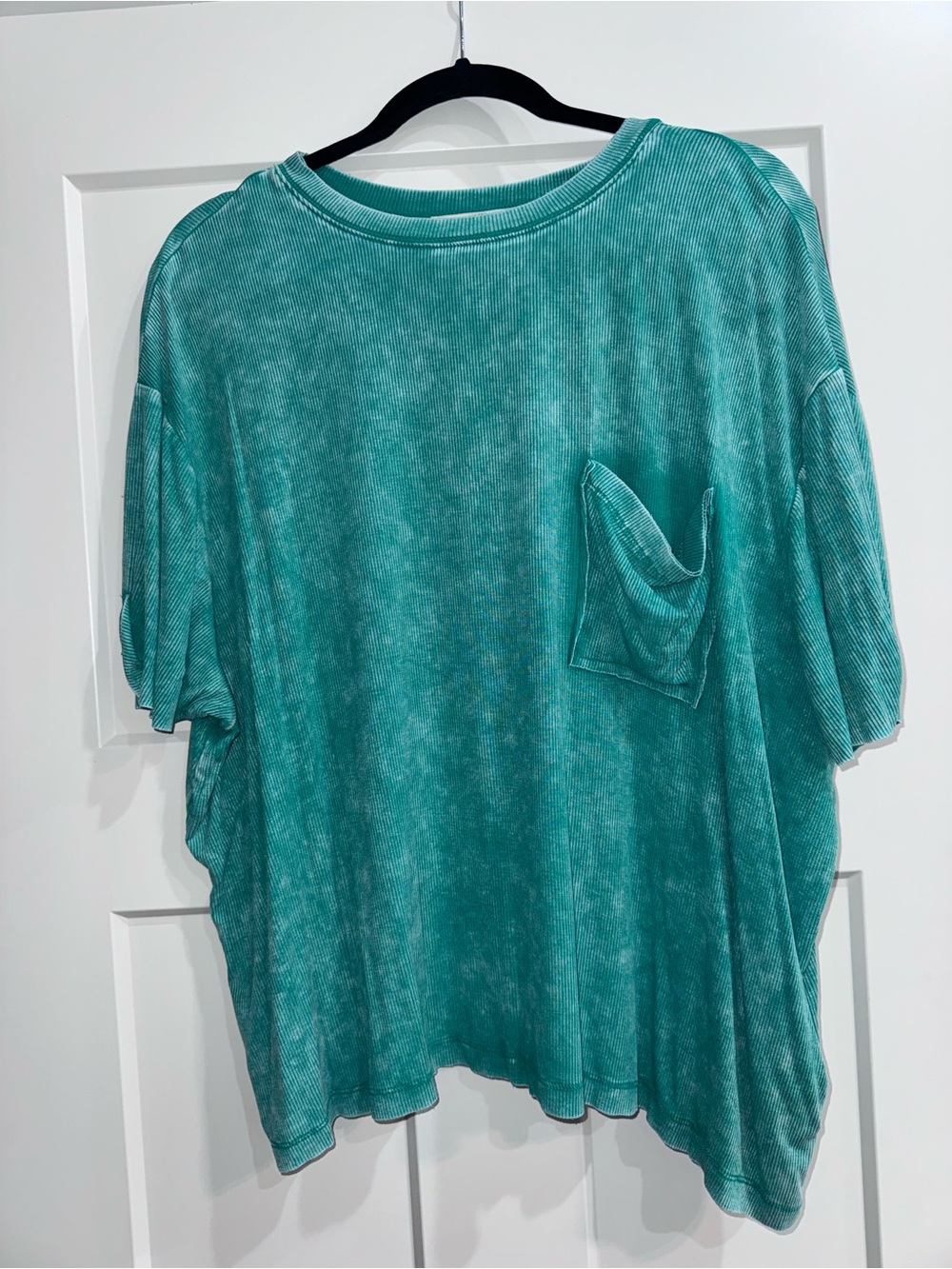 Relaxed Teal Short-Sleeve Pocket Tee
